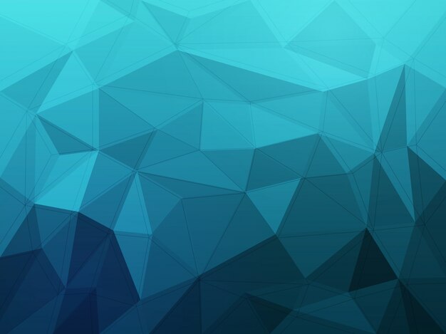 Blauwe abstracte achtergrond, veelhoekige vormen, low-poly concept.