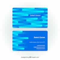 Gratis vector blauwe abstracte bedrijfskaart
