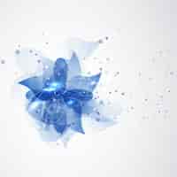 Gratis vector blauwe abstracte bloem achtergrond