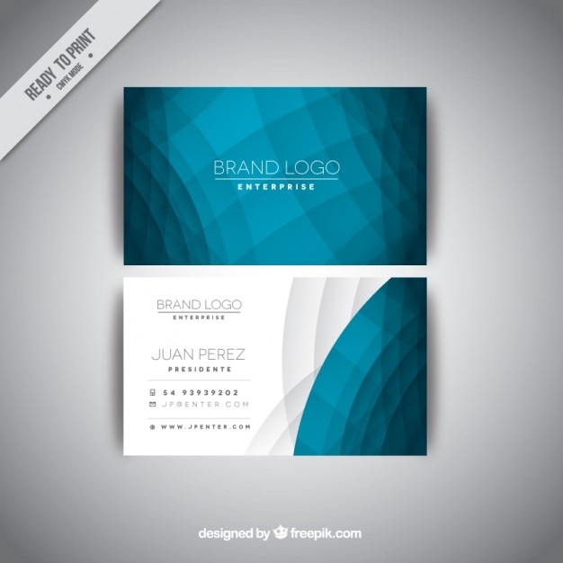 Gratis vector blauwe abstracte corporate card