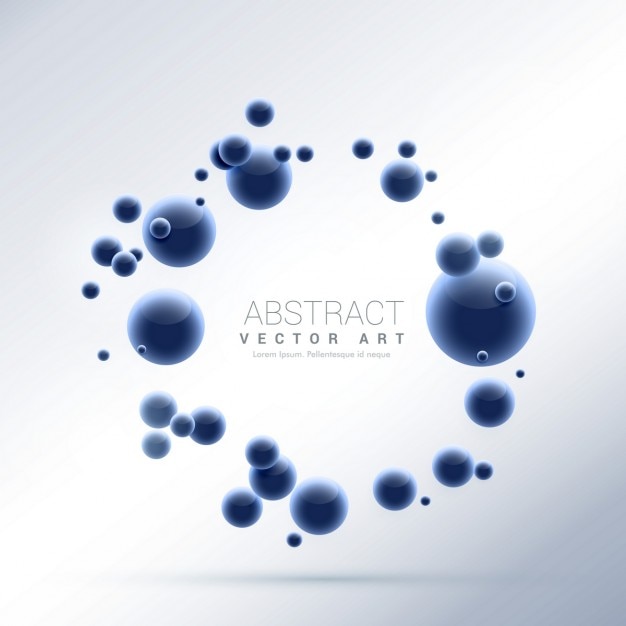 Gratis vector blauwe abstracte molecules deeltjes achtergrond