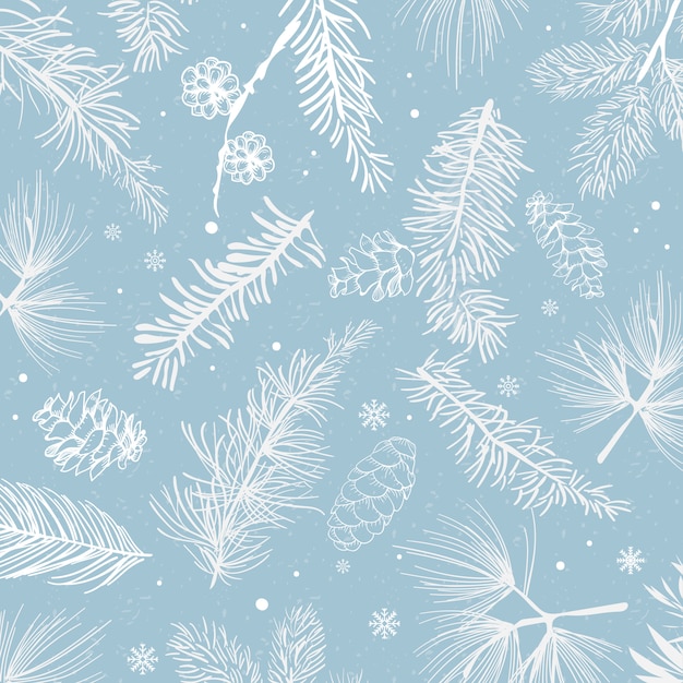 Blauwe achtergrond met winter decoratie vector