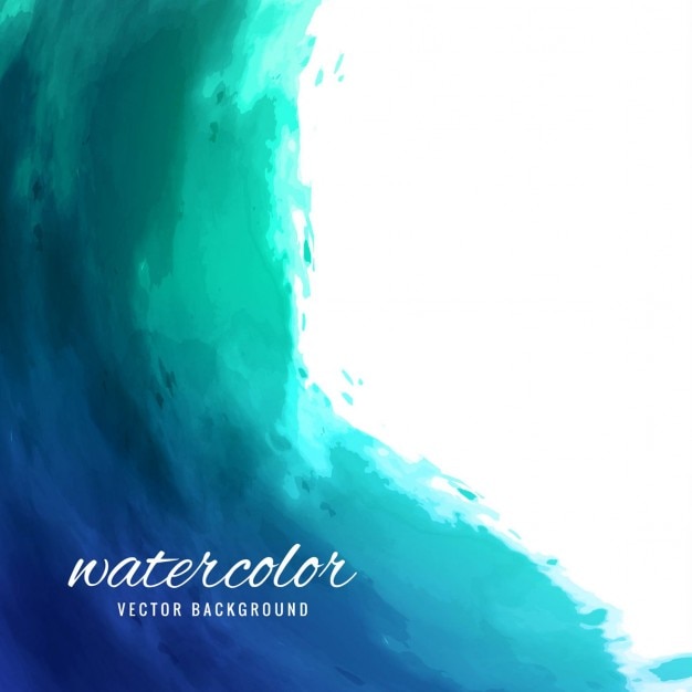 Gratis vector blauwe aquarel achtergrond