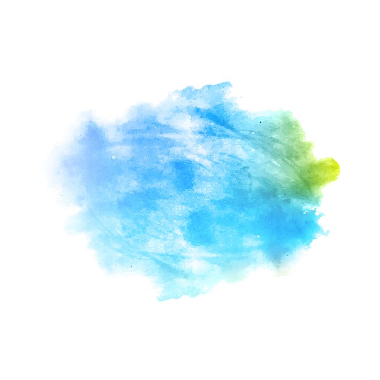 Gratis Vector blauwe aquarel splash vlek achtergrond