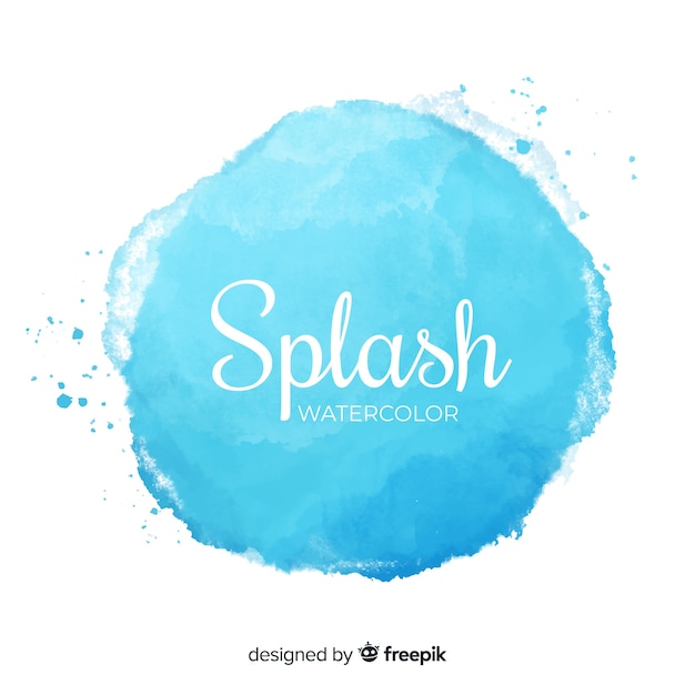 Gratis vector blauwe aquarel splash