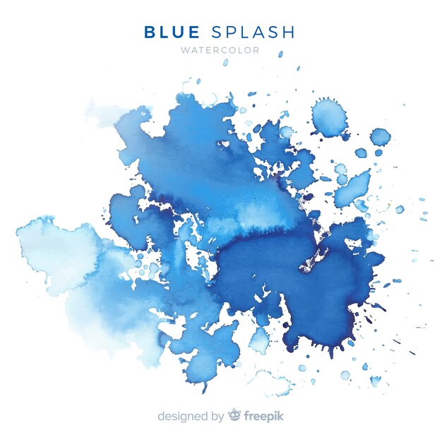 Blauwe aquarel splash