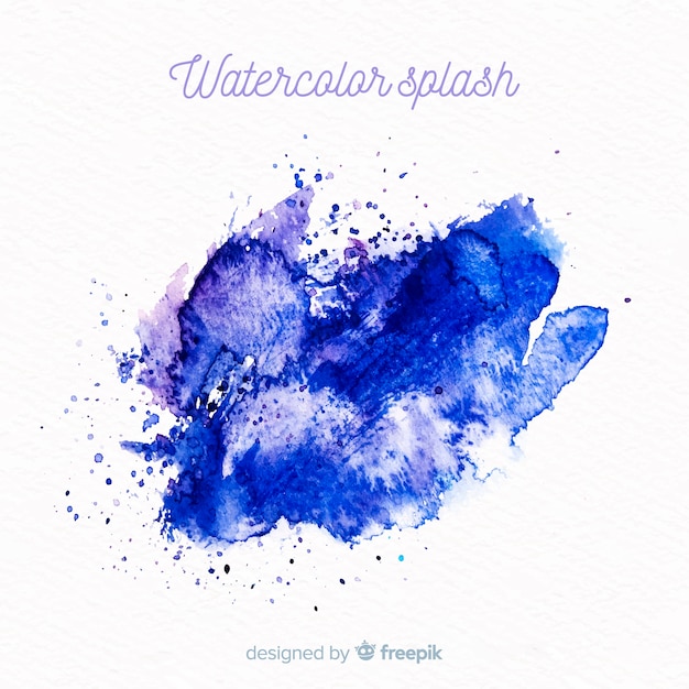 Blauwe aquarel splash