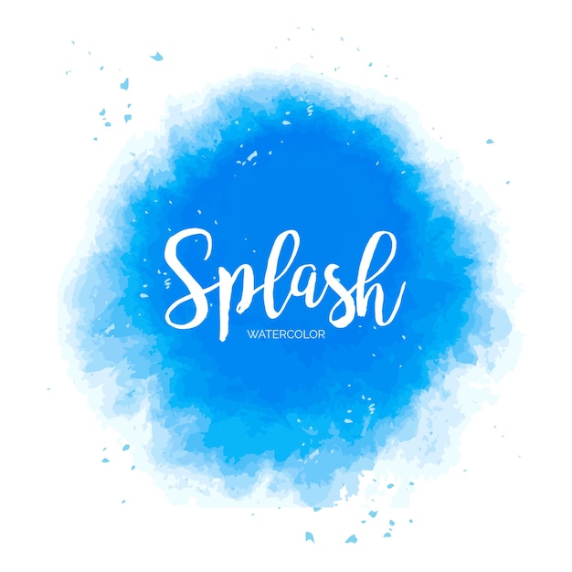 Gratis vector blauwe aquarel splash