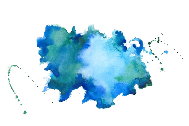 Blauwe aquarel splater vlek textuur achtergrond