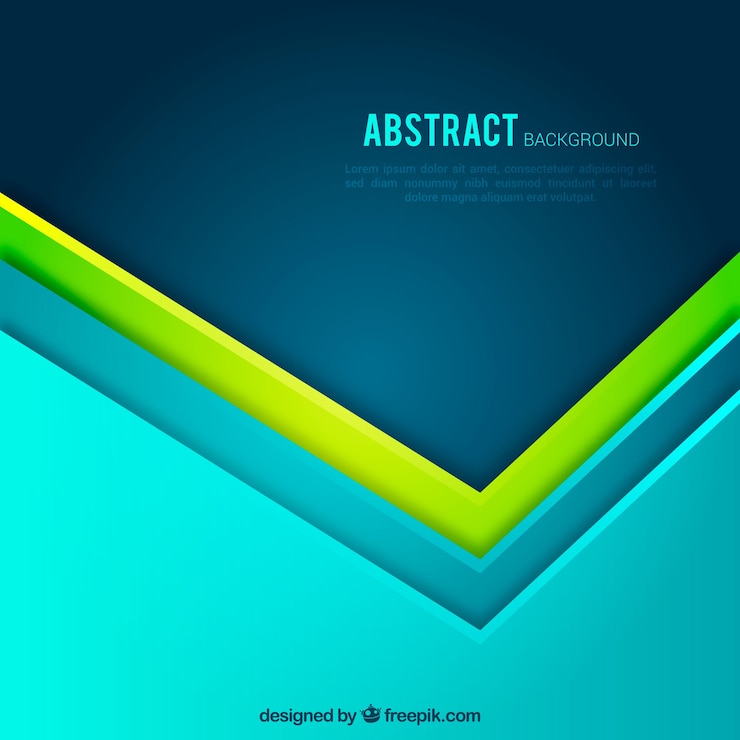 Gratis Vector blauwe en groene abstracte achtergrond met geometrische vormen