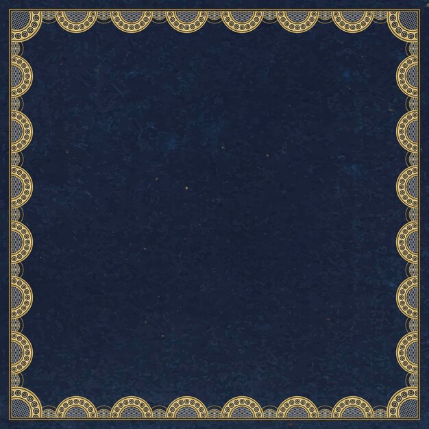 Blauwe frameachtergrond, klassieke kantontwerpvector