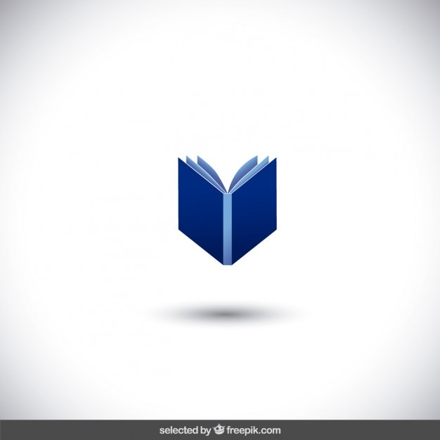 Gratis Vector blauwe geïsoleerde boek