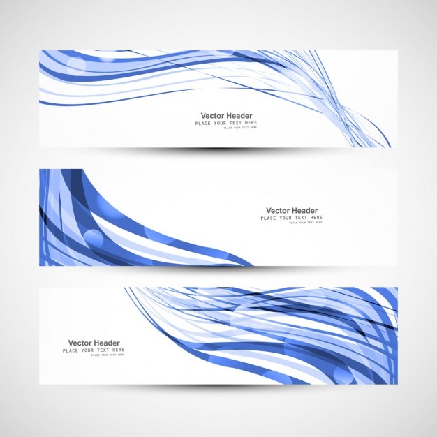 Gratis vector blauwe golf headers