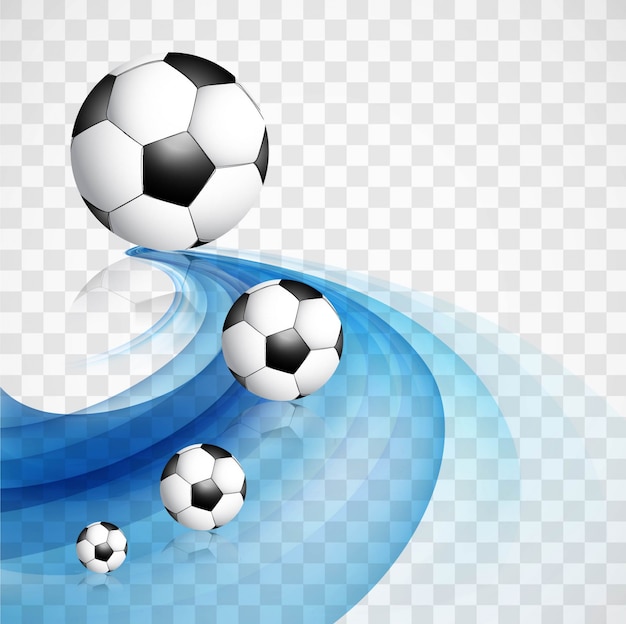 Gratis vector blauwe golf voetbal achtergrond