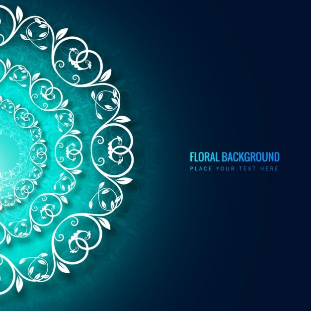 Gratis vector blauwe kleur florale achtergrond