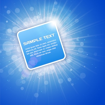 Blauwe lichte achtergrond met tekstsjabloon