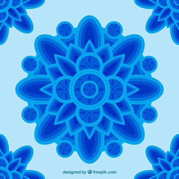 Blauwe mandala achtergrond