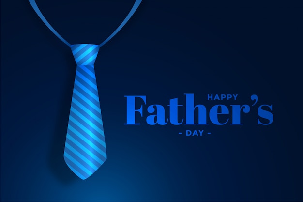 Gratis vector blauwe realistische stropdas gelukkige vaders dag achtergrond