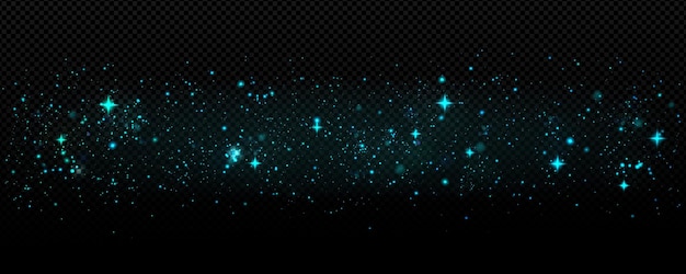 Gratis vector blauwe schittert glitter sterrenstof of fonkelende sterren