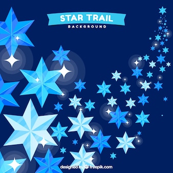 Blauwe ster trail achtergrond