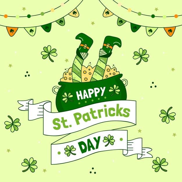 Blij st. patrick's day belettering