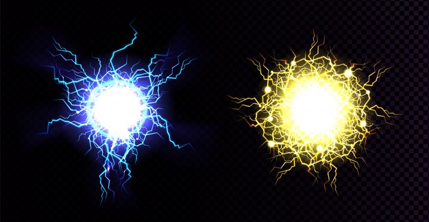 Bliksembal, elektrische inslag.