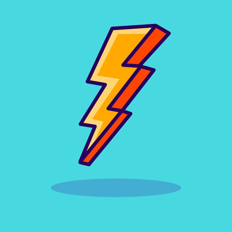 Blikseminslag pictogram illustratie