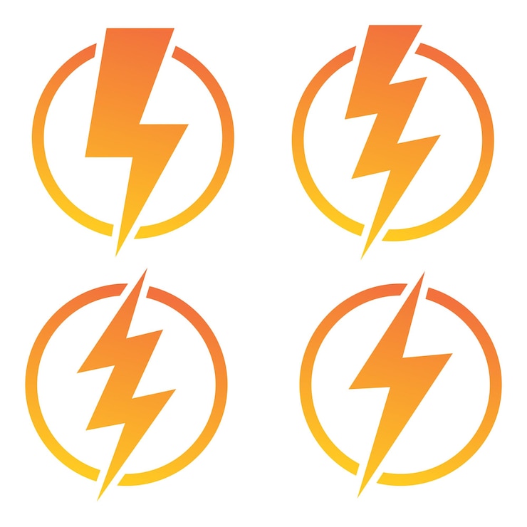 Gratis Vector bliksemschicht cirkels instellen verloop