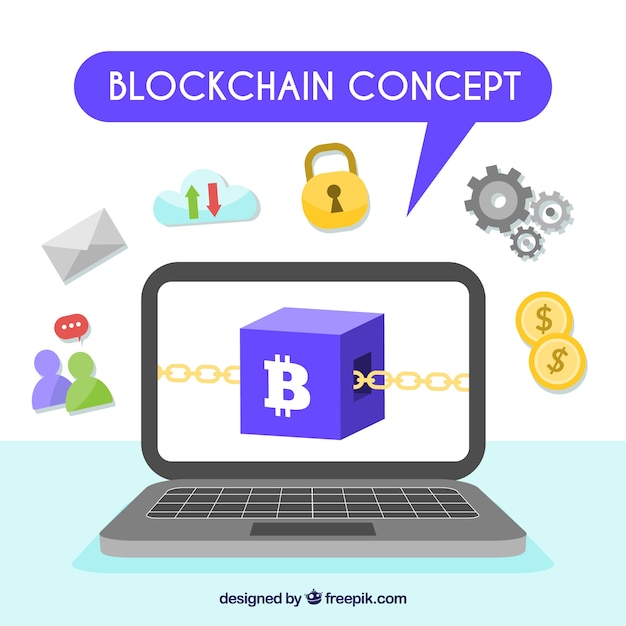 Gratis vector blockchain-concept