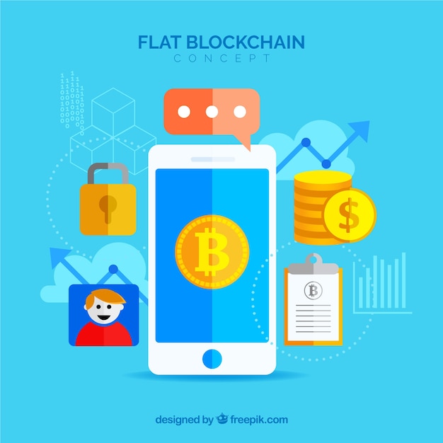 Gratis vector blockchain-concept