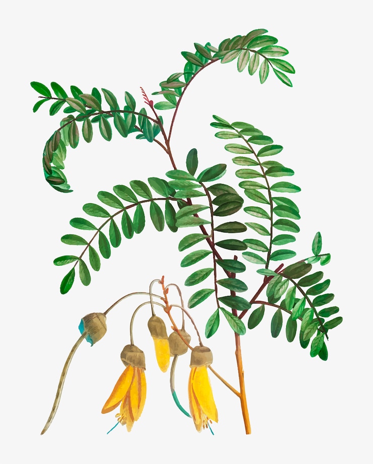 Gratis Vector bloeiende sophora tetraptera