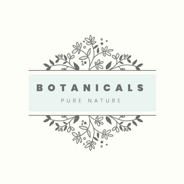 Gratis vector bloem bedrijfslogo sjabloon, esthetische botanische bewerkbare ontwerp vector