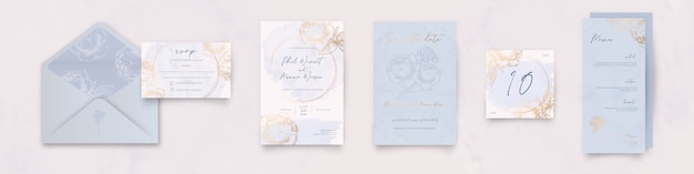 Bloem bruiloft briefpapier pack