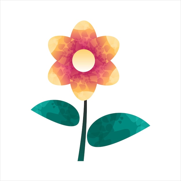 Gratis vector bloem gradiënt ontwerp illustratie