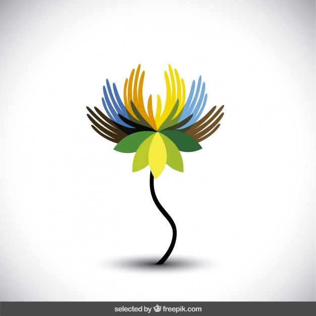 Gratis vector bloem logo