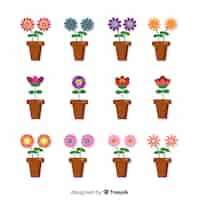 Gratis vector bloemcollectie