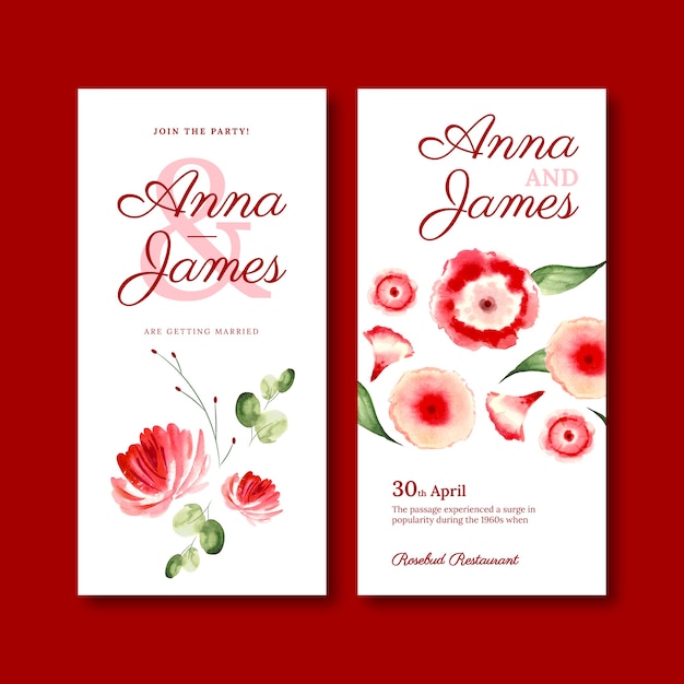 Bloemen bruiloft viering verticale banners