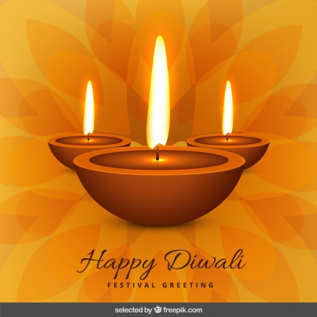 Gratis vector bloemen diwali groet