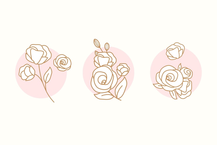 Gratis Vector bloemen doodle collectie