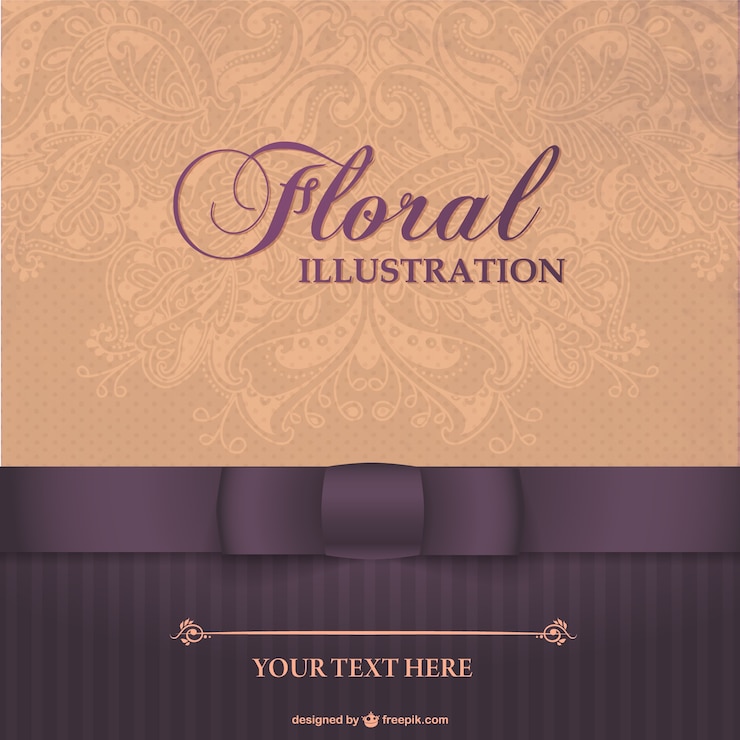 Gratis Vector bloemen elegant kaart ontwerp