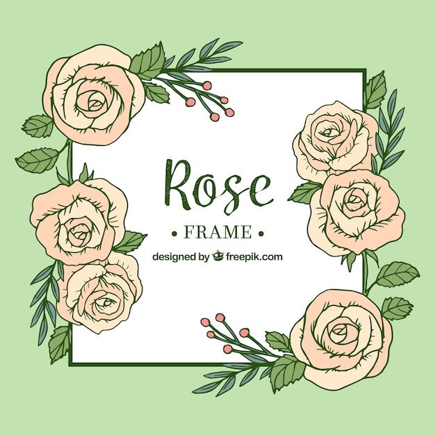 Gratis vector bloemen frame in pastelkleuren