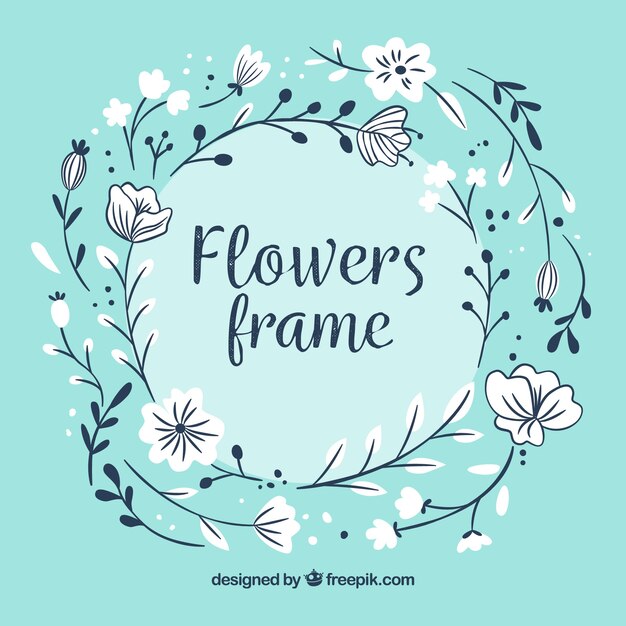 Bloemen frame met elegante stijl