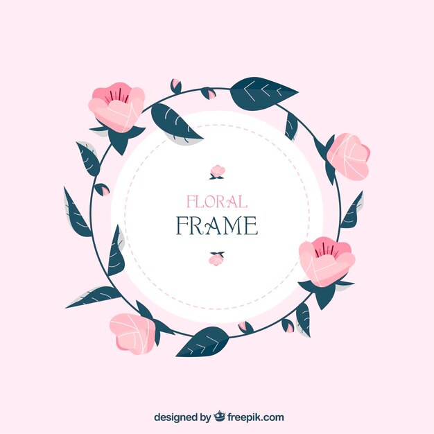 Bloemen frame met mooie rozen