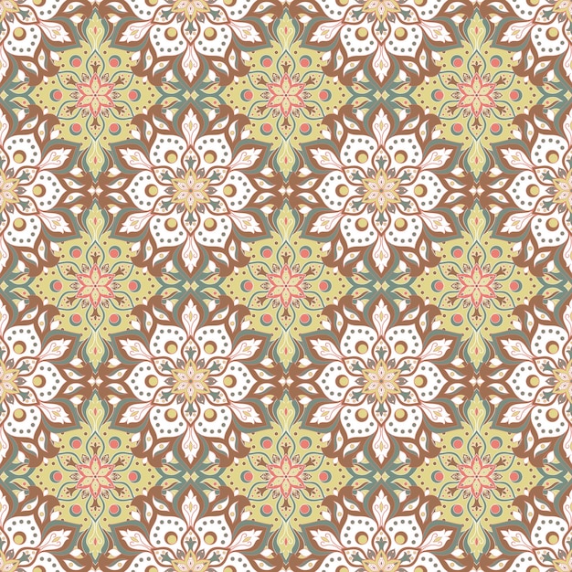 Bloemen mandala naadloze patroon