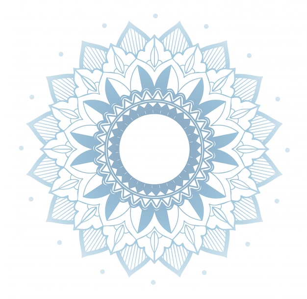 Gratis vector bloemen mandala op wit