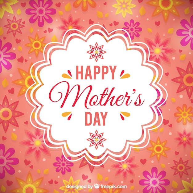 Gratis vector bloemen mother's day achtergrond