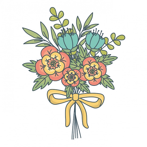 Gratis vector bloemen natuur bloemen cartoon