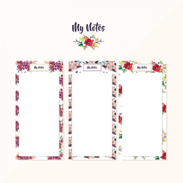 Bloemen note lijsten collectie