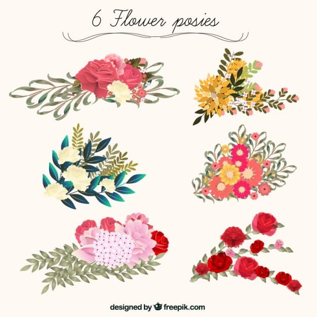 Gratis vector bloemen posies