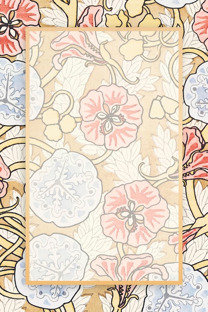 Gratis vector bloemen sier frame vector vintage